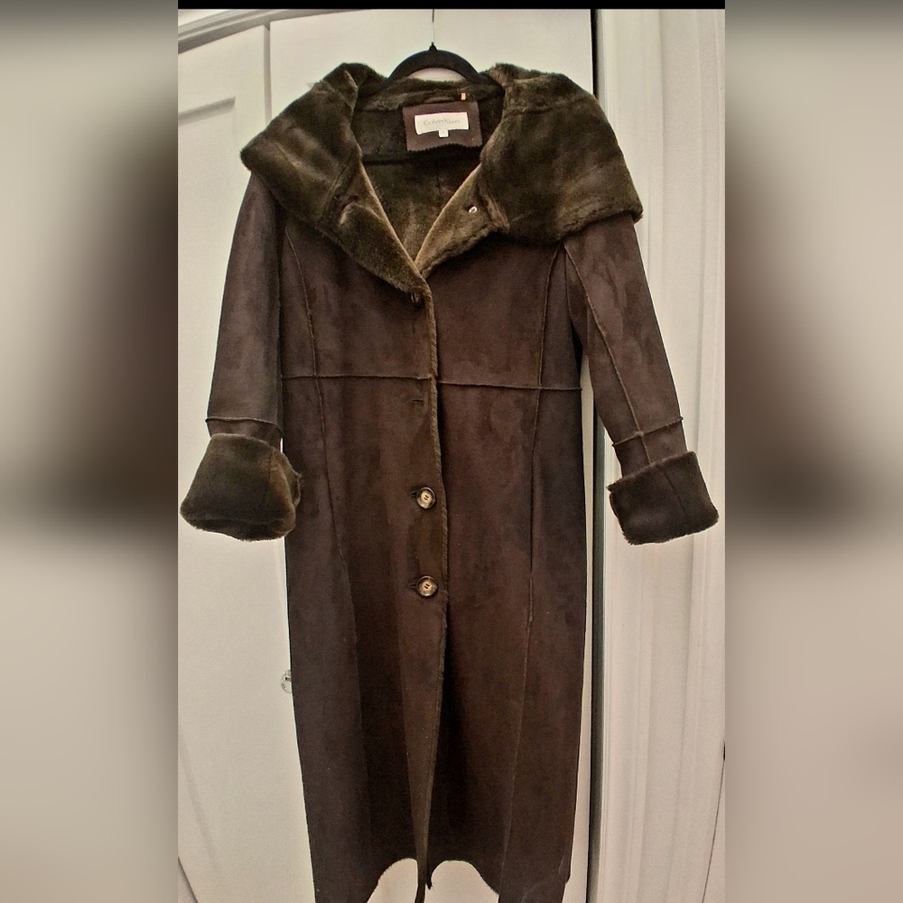 Calvin Klein Chocolate Trench Coat